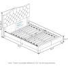 Furinno Lille Button Tufted Bed Frame, Twin, Beige(Button Tufted  Ful)