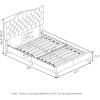 Furinno Lille Button Tufted Bed Frame, Twin, Beige(Button Tufted  Queen)