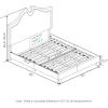 Furinno Lille Button Tufted Bed Frame, Twin, Beige(Curve  King)
