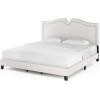 Furinno Lille Button Tufted Bed Frame, Twin, Beige(Curve  King)