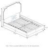 Furinno Lille Button Tufted Bed Frame, Twin, Beige(Nailhead Trim  Full)
