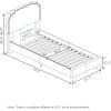 Furinno Lille Button Tufted Bed Frame, Twin, Beige(Nailhead Trim  Twin)