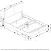 Furinno PESSAC Bed Frame, Full Size Bedframe with PU Leather Upholstery Headboard, Bed with Legs, Wooden Slat Support, Easy Assembly, for Bedroom, Dorm, Plain Black