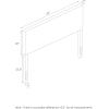 Furinno Roanne Headboard Full Size, Plain Upholstered Wooden Headboard, Bed Frame Mount Head Board, Easy Assembly, for Bedroom, Dorm, Fog