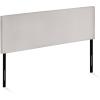 Furinno Roanne Headboard King Size, Plain Upholstered Wooden Headboard, Bed Frame Mount Head Board, Easy Assembly, for Bedroom, Dorm, Fog