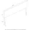 Furinno Roanne Headboard King Size, Plain Upholstered Wooden Headboard, Bed Frame Mount Head Board, Easy Assembly, for Bedroom, Dorm, Fog