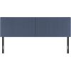 Furinno Roanne Headboard King Size, Tufted Upholstered Wooden Headboard, Bed Frame Mount Head Board, Easy Assembly, for Bedroom, Dorm, Blue Denim(Blue Denim)