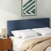 Furinno Roanne Headboard King Size, Tufted Upholstered Wooden Headboard, Bed Frame Mount Head Board, Easy Assembly, for Bedroom, Dorm, Blue Denim(Blue Denim)