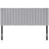 Furinno Roanne Headboard King Size, Tufted Upholstered Wooden Headboard, Bed Frame Mount Head Board, Easy Assembly, for Bedroom, Dorm, Blue Denim(Light Grey)