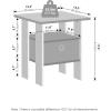 Furinno Turn-N-Tube Tall Nightstand with Bin, 1-Pack, Plastic Poles, Columbia Walnut/Black/Dark Brown(French Oak/Black)