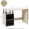 Furinno Ubah NT13008 No Tools Technique Contemporary Computer Desk, Sonoma Oak/Black