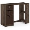 Furinno 15110CWN/DBR JAYA Modern Computer Study Desk, Columbia Walnut/Dark Brown