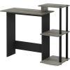 Furinno EFFICIENT Desk, 28.6″ Wide Gaming Desk with 3 Open Side Shelves, Laptop Notebook Computer Desk, Office Desk for Home Office, Study Room, Dorm, Bedroom, French Oak