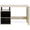 Furinno Ubah NT13008 No Tools Technique Contemporary Computer Desk, Sonoma Oak/Black