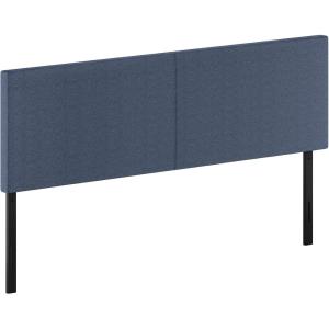 Furinno Roanne Headboard King Size, Tufted Upholstered Wooden Headboard, Bed Frame Mount Head Board, Easy Assembly, for Bedroom, Dorm, Blue Denim(Blue Denim)