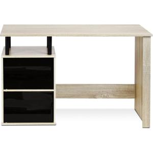 Furinno Ubah NT13008 No Tools Technique Contemporary Computer Desk, Sonoma Oak/Black