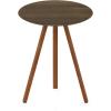 FURINNO Redang Large Round Indoor & Outdoor Smart Top Patio Dining Table/Patio Coffee Table/Small Patio Table/Picnic Table, Walnut(Walnut)