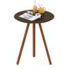 FURINNO Redang Large Round Indoor & Outdoor Smart Top Patio Dining Table/Patio Coffee Table/Small Patio Table/Picnic Table, Walnut(Walnut)