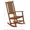 FURINNO Tioman Hardwood Patio Furniture Rocking Chair in Teak Oil, Natural