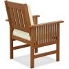 Furinno FG17318 Tioman Outdoor Hardwood Patio Furniture Armchair with Cushion Armchair with Cushion, 1 Arm Chair, Natural