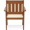 Furinno FG17318 Tioman Outdoor Hardwood Patio Furniture Armchair with Cushion Armchair with Cushion, 1 Arm Chair, Natural