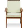 Furinno FG17318 Tioman Outdoor Hardwood Patio Furniture Armchair with Cushion Armchair with Cushion, 1 Arm Chair, Natural