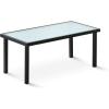 Furinno FG180907GY/BK Melaka Outdoor Patio Furniture Leisure Dining Set, Black
