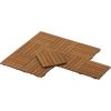 Furinno FG181034 Tioman Floor Decking Wood Tile, Natural (Pack of 10)