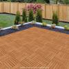 Furinno FG181034 Tioman Floor Decking Wood Tile, Natural (Pack of 10)