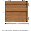 Furinno FG181034 Tioman Floor Decking Wood Tile, Natural (Pack of 10)