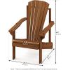 Furinno FG18921 Tioman Small Hardwood Adirondack Patio Chair in Teak Oil, Natural