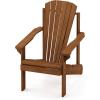 Furinno FG18921 Tioman Small Hardwood Adirondack Patio Chair in Teak Oil, Natural
