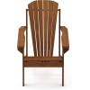 Furinno FG18921 Tioman Small Hardwood Adirondack Patio Chair in Teak Oil, Natural