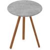 Furinno Redang 3-Leg Round Indoor & Outdoor Smart Top Patio Dining Table/Patio Coffee Table/Small Patio Table/Picnic Table, Tripula(Faux Cement)