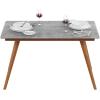 Furinno Redang 4-Leg Rectangular Indoor & Outdoor Smart Top Patio Dining Table/Patio Coffee Table/Small Patio Table/Picnic Table, Tripula(Faux Cement)