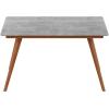 Furinno Redang 4-Leg Rectangular Indoor & Outdoor Smart Top Patio Dining Table/Patio Coffee Table/Small Patio Table/Picnic Table, Tripula(Faux Cement)