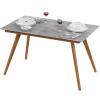 Furinno Redang 4-Leg Rectangular Indoor & Outdoor Smart Top Patio Dining Table/Patio Coffee Table/Small Patio Table/Picnic Table, Tripula(Faux Cement)