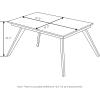 Furinno Redang 4-Leg Rectangular Indoor & Outdoor Smart Top Patio Dining Table/Patio Coffee Table/Small Patio Table/Picnic Table, Tripula(Faux Cement)