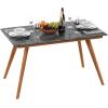 Furinno Redang 4-Leg Rectangular Indoor & Outdoor Smart Top Patio Dining Table/Patio Coffee Table/Small Patio Table/Picnic Table, Tripula(Tripula)