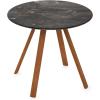 Furinno Redang 4-Leg Round Indoor & Outdoor Smart Top Patio Dining Table, Walnut(Paladina)