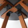 Furinno Redang 4-Leg Round Indoor & Outdoor Smart Top Patio Dining Table, Walnut(Walnut)