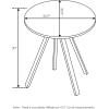 Furinno Redang 4-Leg Round Indoor & Outdoor Smart Top Patio Dining Table, Walnut(Walnut)