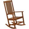 FURINNO Tioman Hardwood Patio Furniture Rocking Chair in Teak Oil, Natural