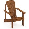 Furinno FG18921 Tioman Small Hardwood Adirondack Patio Chair in Teak Oil, Natural