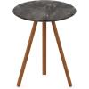 Furinno Redang 3-Leg Round Indoor & Outdoor Smart Top Patio Dining Table/Patio Coffee Table/Small Patio Table/Picnic Table, Tripula(Paladina)