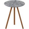 Furinno Redang 3-Leg Round Indoor & Outdoor Smart Top Patio Dining Table/Patio Coffee Table/Small Patio Table/Picnic Table, Tripula(Tripula)