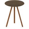 Furinno Redang 3-Leg Round Indoor & Outdoor Smart Top Patio Dining Table/Patio Coffee Table/Small Patio Table/Picnic Table, Tripula(Walnut)