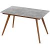 Furinno Redang 4-Leg Rectangular Indoor & Outdoor Smart Top Patio Dining Table/Patio Coffee Table/Small Patio Table/Picnic Table, Tripula(Faux Cement)