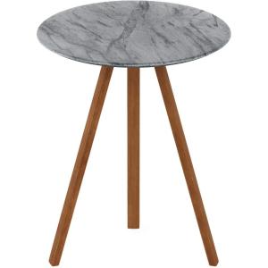 FURINNO Redang Large Round Indoor & Outdoor Smart Top Patio Dining Table/Patio Coffee Table/Small Patio Table/Picnic Table, Walnut(Tripula)