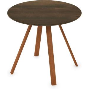 Furinno Redang 4-Leg Round Indoor & Outdoor Smart Top Patio Dining Table, Walnut(Walnut)